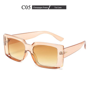 Occhiali da sole quadrati da donna Trend Box Occhiali da vista Stile personalità Occhiali da donna UV400