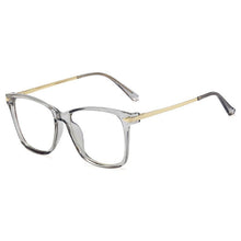 Load image into Gallery viewer, Square Transparent Anti Bule Ligth Glasses Metal Frame Women Computer Optical Blue Light Bezel Clear Glasses