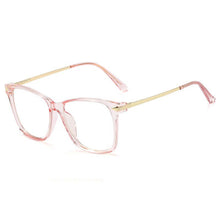 Load image into Gallery viewer, Square Transparent Anti Bule Ligth Glasses Metal Frame Women Computer Optical Blue Light Bezel Clear Glasses