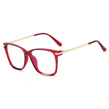 Load image into Gallery viewer, Square Transparent Anti Bule Ligth Glasses Metal Frame Women Computer Optical Blue Light Bezel Clear Glasses