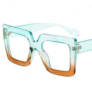 Square Transparent Glasses Frame Vintage Clear Glasses Trending Styles Brand Designer Oversized  Computer Eyeglasses