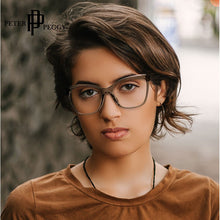 Load image into Gallery viewer, Square Transparent Lens Glasses Women Frames Leopard Cat Eye Vintage Glasses Men Prescription Myopia Eyeglasses Frames