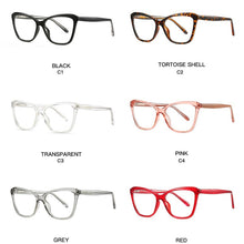 Load image into Gallery viewer, Square Transparent Lens Glasses Women Frames Leopard Cat Eye Vintage Glasses Men Prescription Myopia Eyeglasses Frames
