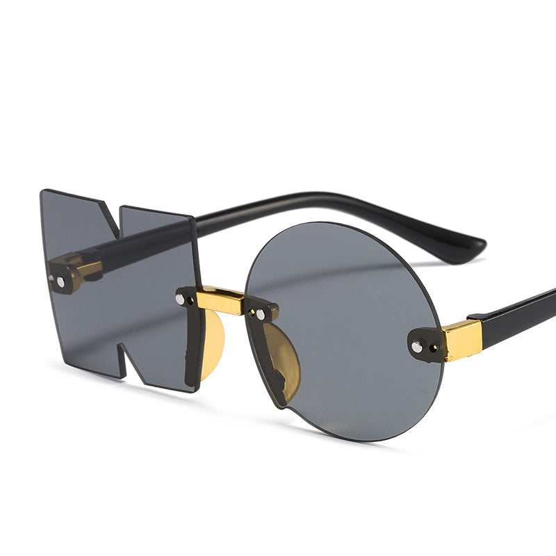 Square UV400 Vintage Rimless Sunglass Kids Red Gafas De Sol Mujer Rimless Lunette De soleil Femme Child Sunglasses