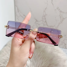 Load image into Gallery viewer, Square Vintage Sunglasses Women Brand Designer Sun Glasses Female Rimless Gradient Retro Oculos De Sol Feminino