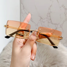 Load image into Gallery viewer, Square Vintage Sunglasses Women Brand Designer Sun Glasses Female Rimless Gradient Retro Oculos De Sol Feminino