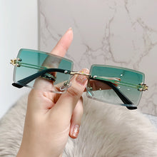 Load image into Gallery viewer, Square Vintage Sunglasses Women Brand Designer Sun Glasses Female Rimless Gradient Retro Oculos De Sol Feminino