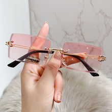 Load image into Gallery viewer, Square Vintage Sunglasses Women Brand Designer Sun Glasses Female Rimless Gradient Retro Oculos De Sol Feminino