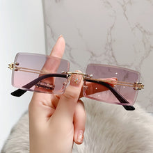 Load image into Gallery viewer, Square Vintage Sunglasses Women Brand Designer Sun Glasses Female Rimless Gradient Retro Oculos De Sol Feminino
