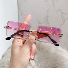 Load image into Gallery viewer, Square Vintage Sunglasses Women Brand Designer Sun Glasses Female Rimless Gradient Retro Oculos De Sol Feminino