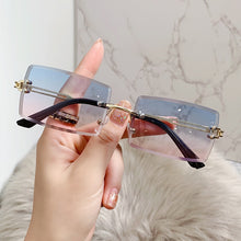 Load image into Gallery viewer, Square Vintage Sunglasses Women Brand Designer Sun Glasses Female Rimless Gradient Retro Oculos De Sol Feminino