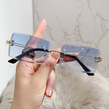 Load image into Gallery viewer, Square Vintage Sunglasses Women Brand Designer Sun Glasses Female Rimless Gradient Retro Oculos De Sol Feminino