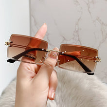 Load image into Gallery viewer, Square Vintage Sunglasses Women Brand Designer Sun Glasses Female Rimless Gradient Retro Oculos De Sol Feminino