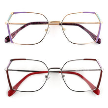 Carica l&#39;immagine nel visualizzatore di Gallery, Square Women&#39;s Prescription Glasses Frame For Women Eyewear Female Fake Eyeglasses Without Diopter Metal Vintage Fashion 2022