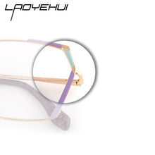 Carica l&#39;immagine nel visualizzatore di Gallery, Square Women&#39;s Prescription Glasses Frame For Women Eyewear Female Fake Eyeglasses Without Diopter Metal Vintage Fashion 2022