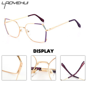 Square Women's Prescription Glasses Frame For Women Eyewear Female Fake Eyeglasses Without Diopter Metal Vintage Fashion 2022