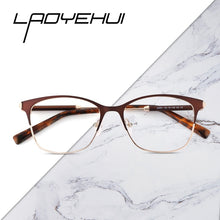 Load image into Gallery viewer, Square Women&#39;s Prescription Glasses Without Diopter Men&#39;s Optical Frames Myopia Women Decorative Eyeglasses Female Eyewear Metal