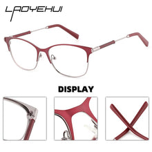 Load image into Gallery viewer, Square Women&#39;s Prescription Glasses Without Diopter Men&#39;s Optical Frames Myopia Women Decorative Eyeglasses Female Eyewear Metal