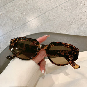 Square Women's Sunglasses 2023 Retro Design Shades Sun Glasses Leopard Black White Colour UV400 Glass