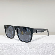 Load image into Gallery viewer, Square acetate black frame sunglasses men retro style grey lens