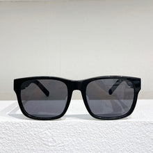 Load image into Gallery viewer, Square acetate black frame sunglasses men retro style grey lens