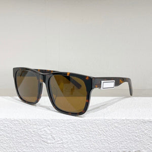 Square acetate black frame sunglasses men retro style grey lens