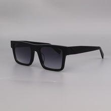 Load image into Gallery viewer, Square acetate frame men sunglasses driving style gradient gray lens