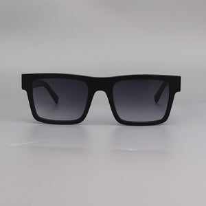 Square acetate frame men sunglasses driving style gradient gray lens