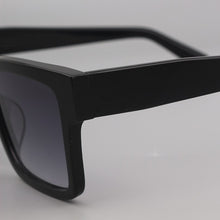 Load image into Gallery viewer, Square acetate frame men sunglasses driving style gradient gray lens