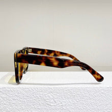Load image into Gallery viewer, Square acetate tortoise frame men sunglasses driving style yellow lens