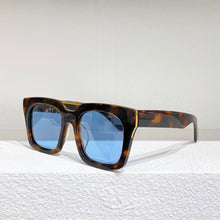 Load image into Gallery viewer, Square acetate tortoise frame men sunglasses driving style yellow lens