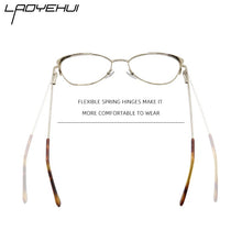 Load image into Gallery viewer, Square oval cat eye metal eyeglasses frames decorative clear fake glasses women diopters  brand design