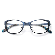 Load image into Gallery viewer, Square rectangular cat eye eyeglasses frame metal transparent small narrow glasses Women diopters customizable fashion luxury