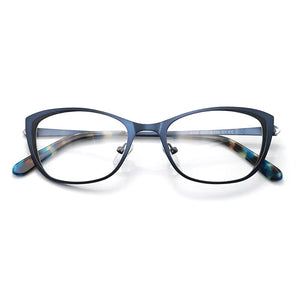 Square rectangular cat eye eyeglasses frame metal transparent small narrow glasses Women diopters customizable fashion luxury