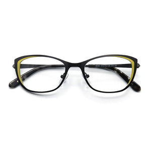 Square rectangular cat eye eyeglasses frame metal transparent small narrow glasses Women diopters customizable fashion luxury