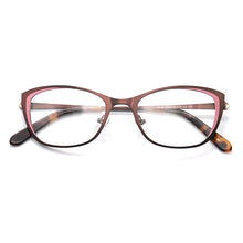 Load image into Gallery viewer, Square rectangular cat eye eyeglasses frame metal transparent small narrow glasses Women diopters customizable fashion luxury
