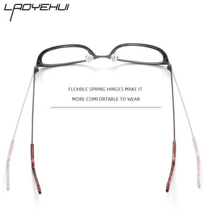 Square rectangular cat eye eyeglasses frame metal transparent small narrow glasses Women diopters customizable fashion luxury