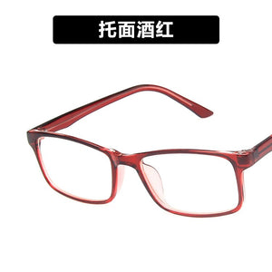 Square retro flat lens 2023 tr frame propionic acid leg plug in glasses frame versatile student eyeglass frame 9106
