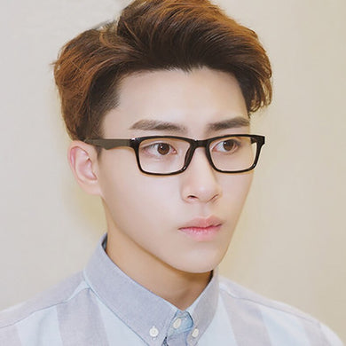 Square retro flat lens 2023 tr frame propionic acid leg plug in glasses frame versatile student eyeglass frame 9106