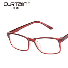 Load image into Gallery viewer, Square retro flat lens 2023 tr frame propionic acid leg plug in glasses frame versatile student eyeglass frame 9106