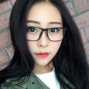 Square retro flat lens 2023 tr frame propionic acid leg plug in glasses frame versatile student eyeglass frame 9106