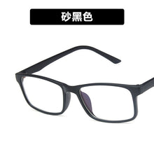 Load image into Gallery viewer, Square retro flat lens 2023 tr frame propionic acid leg plug in glasses frame versatile student eyeglass frame 9106