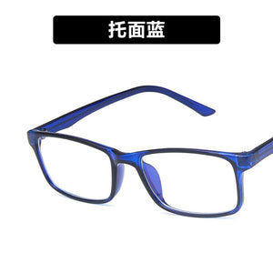 Square retro flat lens 2023 tr frame propionic acid leg plug in glasses frame versatile student eyeglass frame 9106