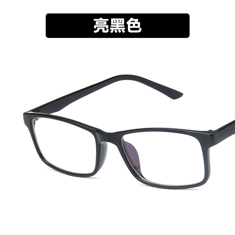Square retro flat lens 2023 tr frame propionic acid leg plug in glasses frame versatile student eyeglass frame 9106