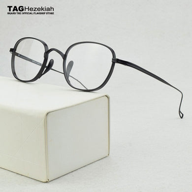 Square titanium optical glasses frame Men Vintage eyeglasses  myopia computer eye glasses frames for women spectacle frames 114