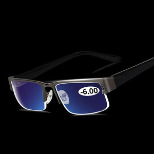Stainless Myopia Glasses For The Computer Men Eyeglasses Clear Lens Spectacles Anti Blue Ray Eyeglass Frame -4.5 -5.0 -5.5 -6.0