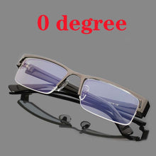 Load image into Gallery viewer, Stainless Myopia Glasses Men Eyeglasses Women Half Metal Spectacles Eyeglass  -0.5 -1.0 -1.5 -2.0 -2.5 -3.0 -3.5 -4.0 To -6.0
