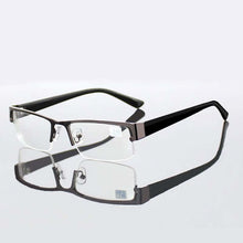 Load image into Gallery viewer, Stainless Myopia Glasses Men Eyeglasses Women Half Metal Spectacles Eyeglass  -0.5 -1.0 -1.5 -2.0 -2.5 -3.0 -3.5 -4.0 To -6.0