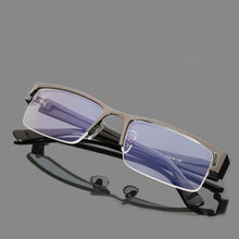 Load image into Gallery viewer, Stainless Myopia Glasses Men Eyeglasses Women Half Metal Spectacles Eyeglass  -0.5 -1.0 -1.5 -2.0 -2.5 -3.0 -3.5 -4.0 To -6.0