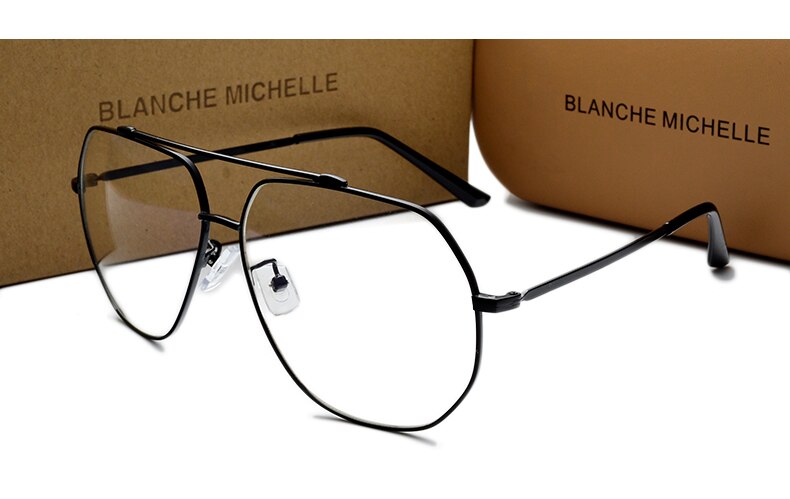 Stainless Steel Blue Light Glasses Women Men UV400 eyeglasses Frames Clear Glasses Frame Optical Gold Eyeglass Glasses With Box